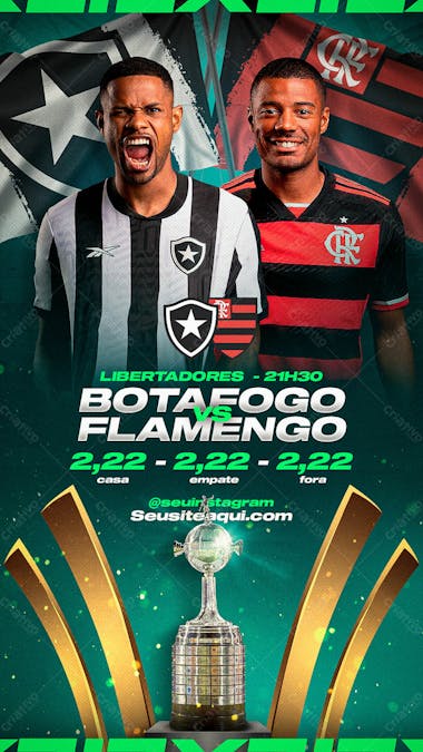 Libertadores botafogo x flamengo 2 jogadores facil edição