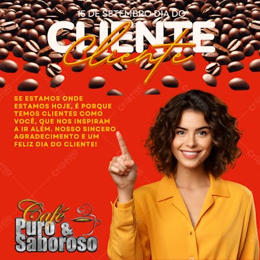 Dia do cliente 15 de setembro café