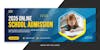 School admission facebook cover template design