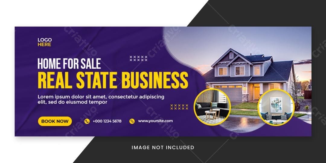 Banner Imobiliário para Imóveis à Venda PSD Editável