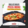 Delicious pizza menu social media instagram post template