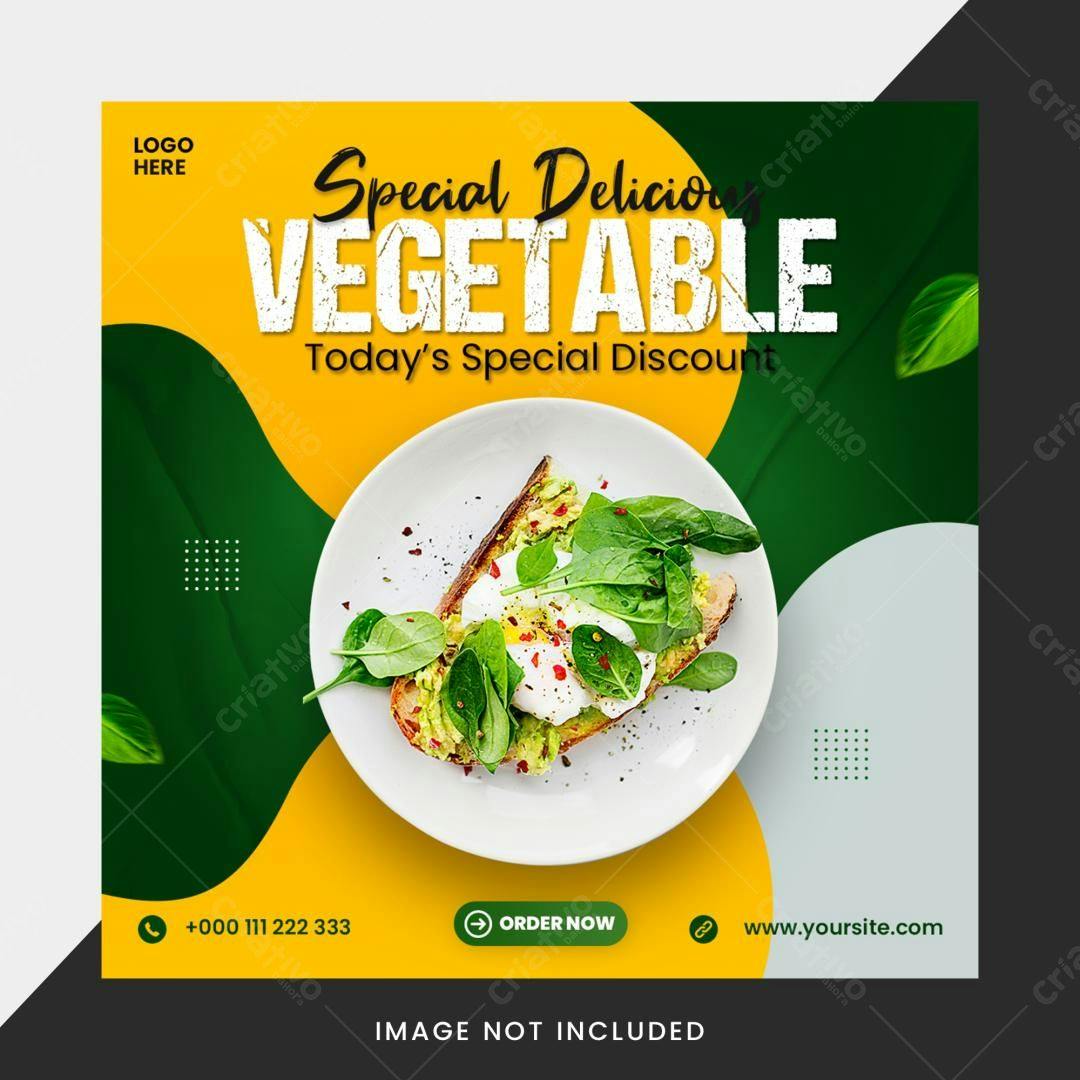 Post para Promoção de Legumes PSD Editável