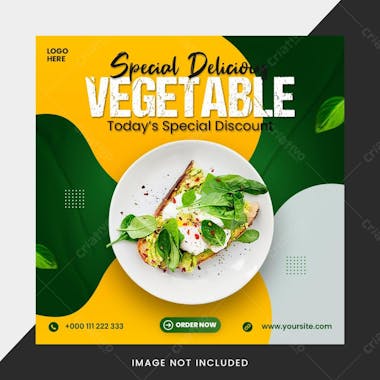 Special delicious vegetable social media template