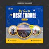 Best travel social media instagram post banner template