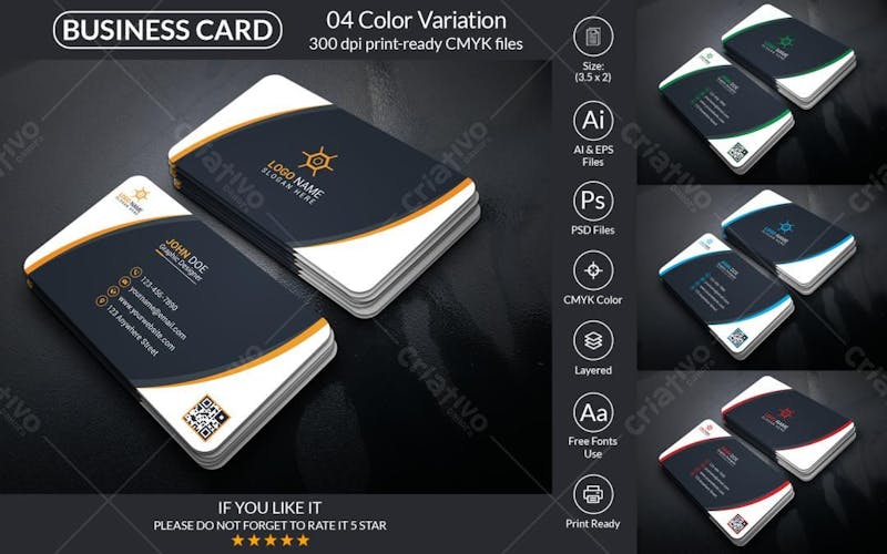 Corporate business card design template