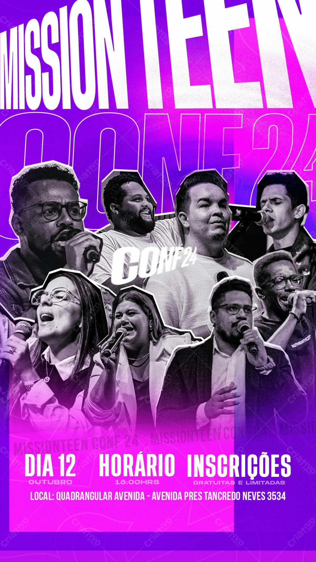Flyer para Conferência Teen PSD Editável