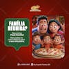 Flyer de pizzaria família reunida