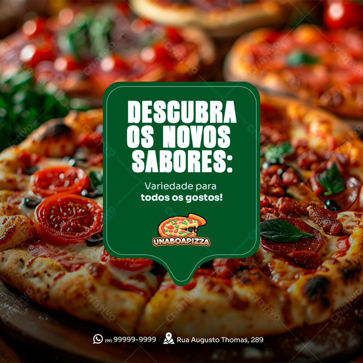 Post para Pizzaria PSD Editável