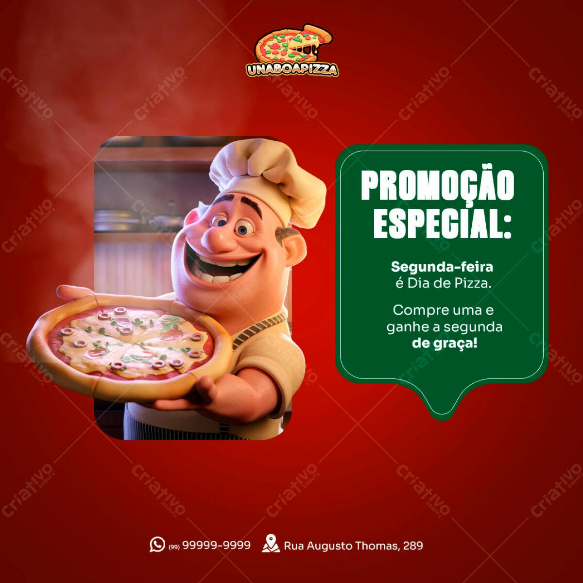 Flyer de Promoção de Pizza PSD Editável
