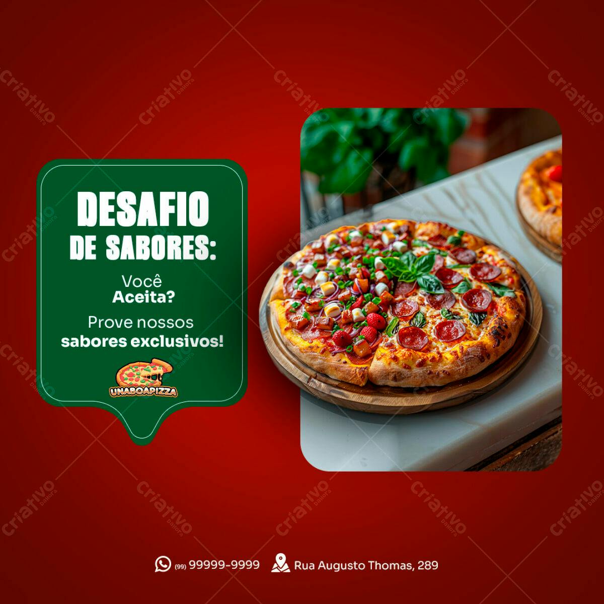 Post para Pizzaria PSD Editável