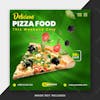 Delicious pizza food social media post template