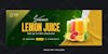 Summer lemon juice facebook cover template