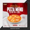 Special pizza menu social media post banner template