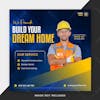 Build your dream home social media post banner template