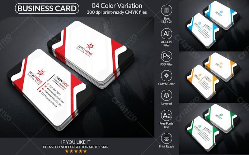 Minimal business card design template