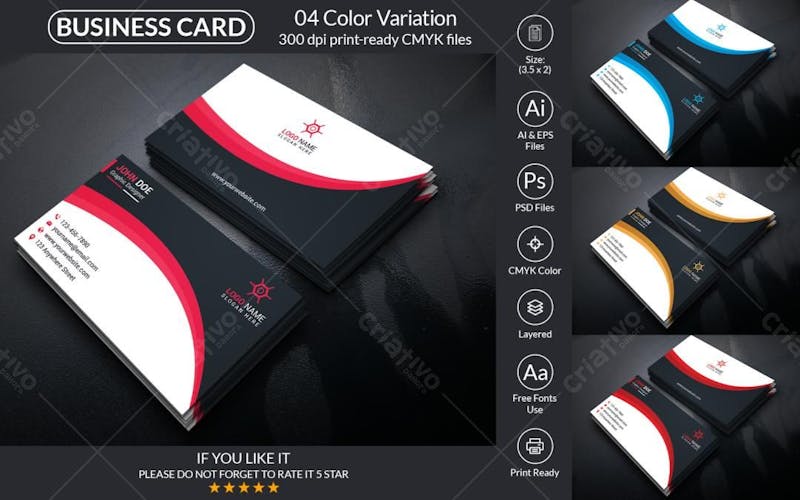 Business card design template