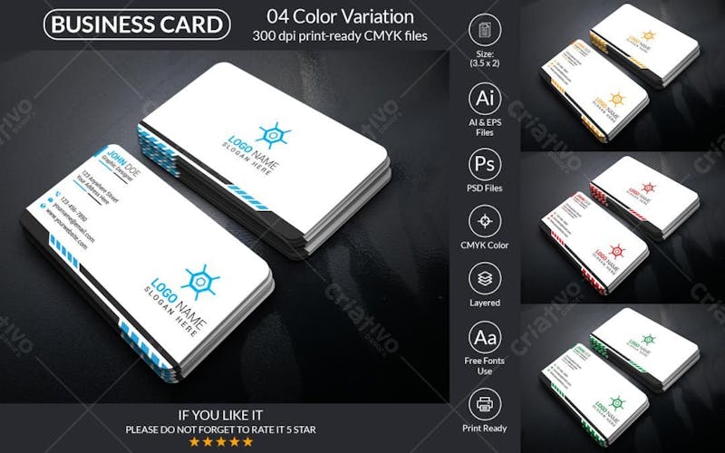 Minimal business card design template