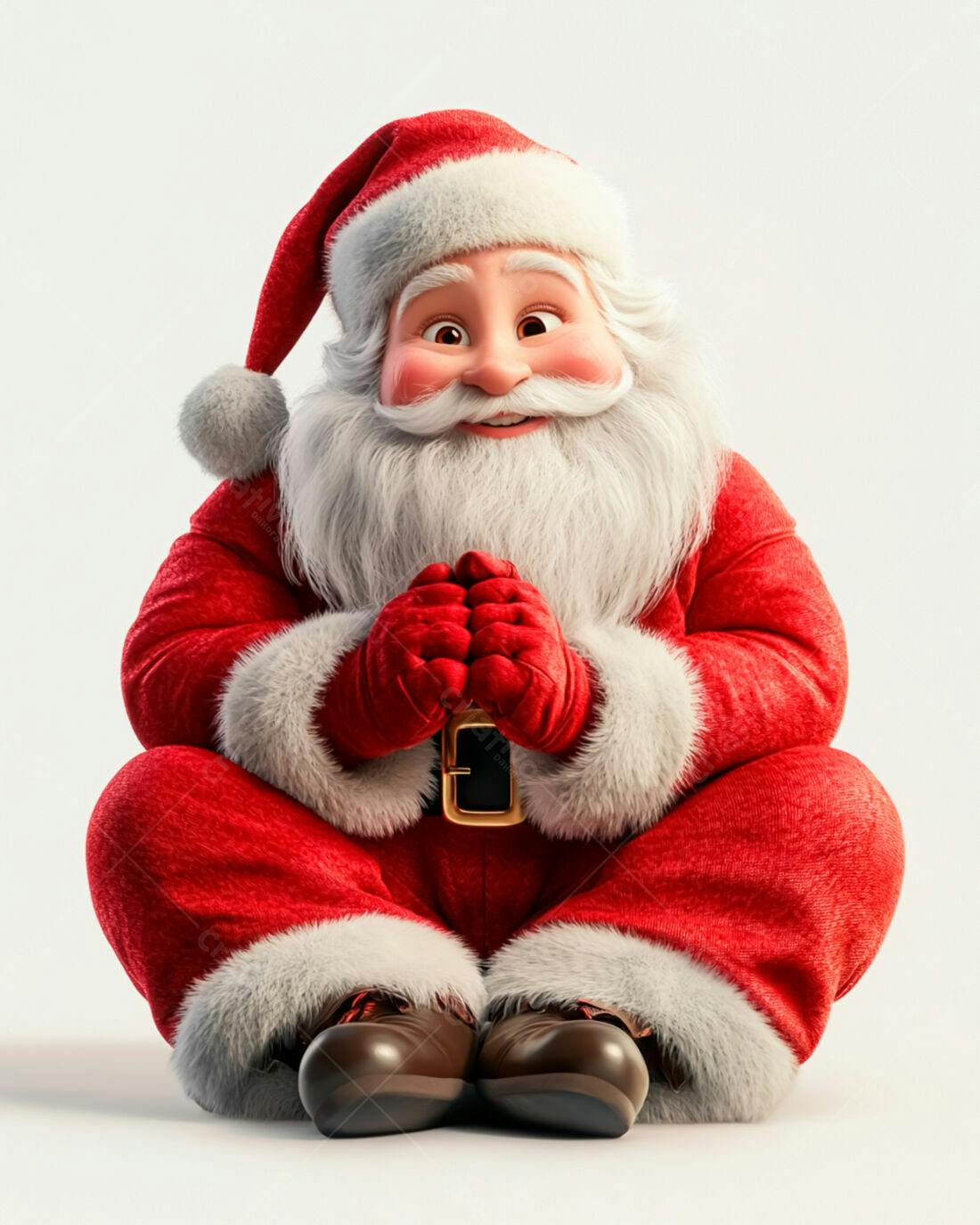 Papai Noel sentado alegre Natal