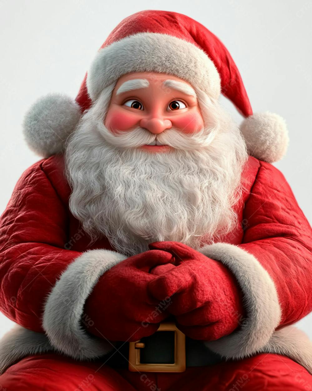 Imagem Do Papai Noel Sentado Feliz