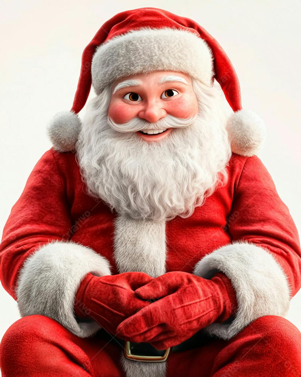 Imagem Do Papai Noel Sentado Feliz