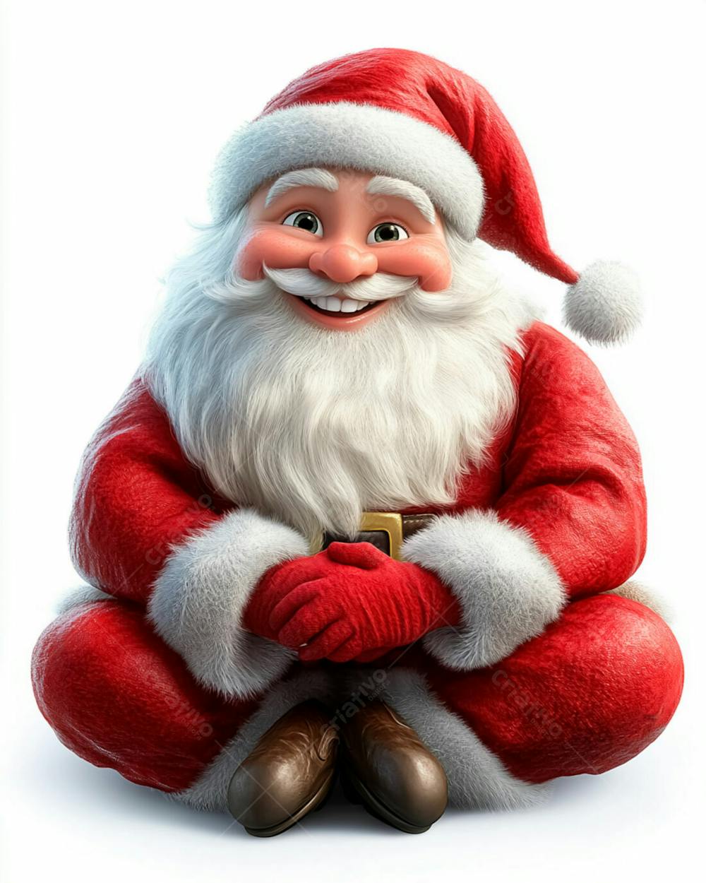 Imagem Do Papai Noel Sentado Feliz