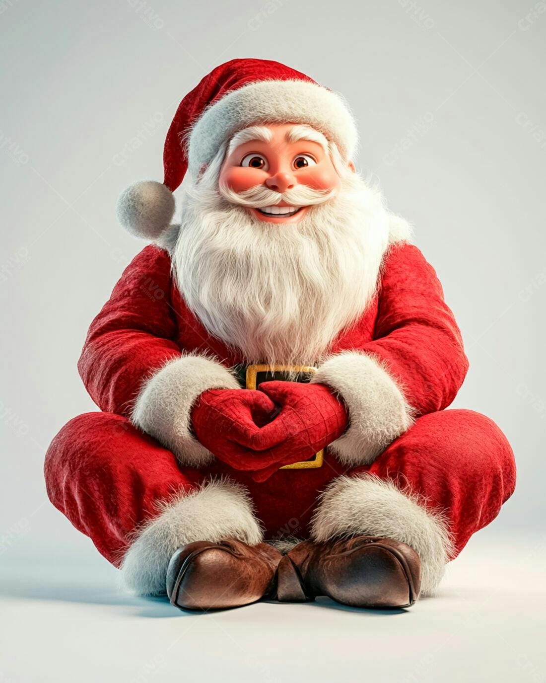 Papai Noel sentado sorrindo Natal