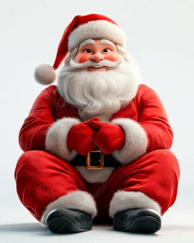 Imagem Do Papai Noel Sentado Feliz