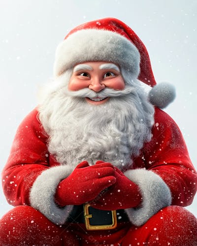 Imagem Do Papai Noel Sentado Feliz