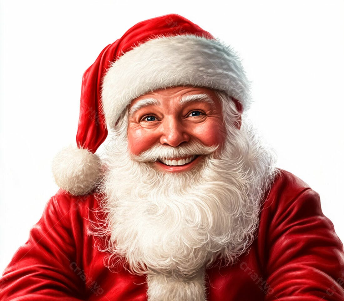 Papai Noel alegre Natal vermelho branco