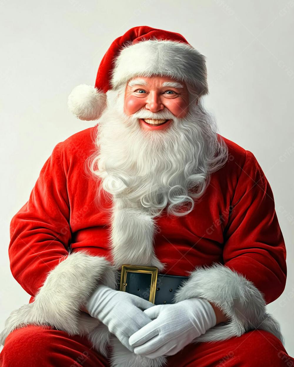 Imagem Do Papai Noel Sentado Feliz