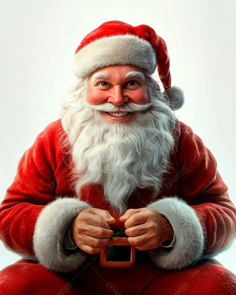 Imagem Do Papai Noel Sentado Feliz