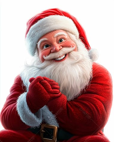 Imagem do papai noel sentado feliz