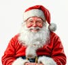 Image of santa claus sitting happily.