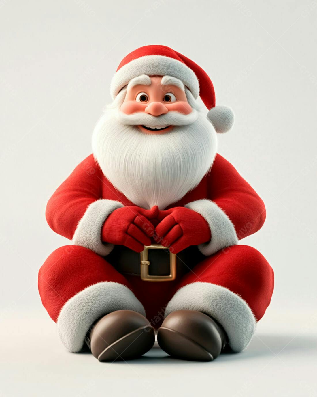 Papai Noel sentado alegre Natal