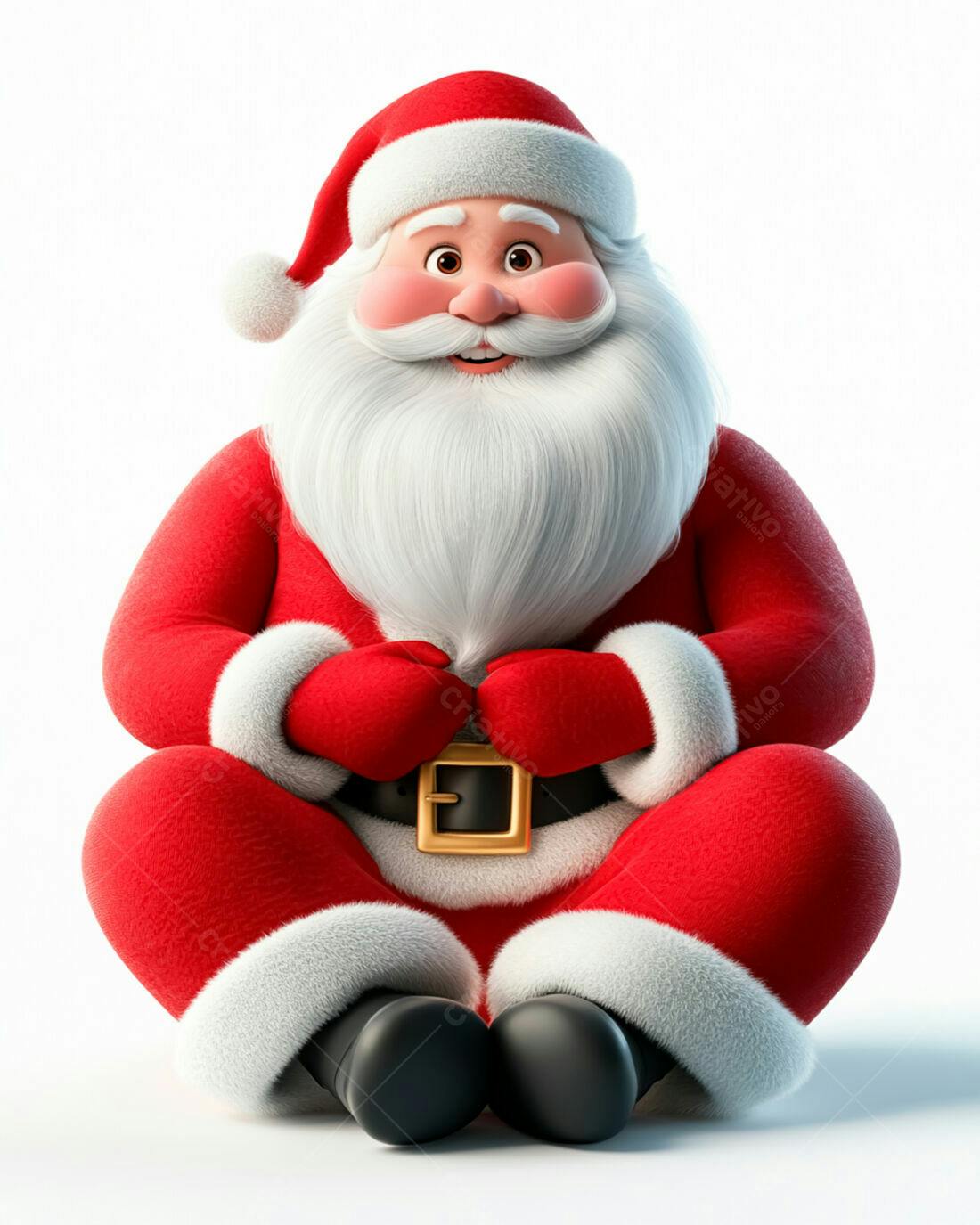 Papai Noel sentado alegre Natal