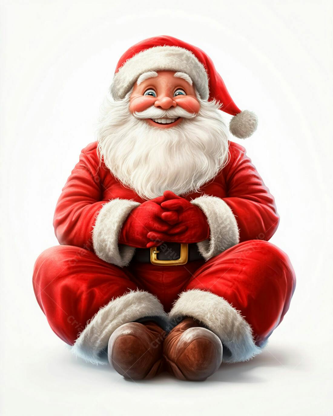 Papai Noel sentado alegre Natal