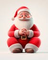 Santa claus image sitting happy