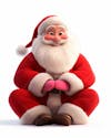 Santa claus image, happy, sitting