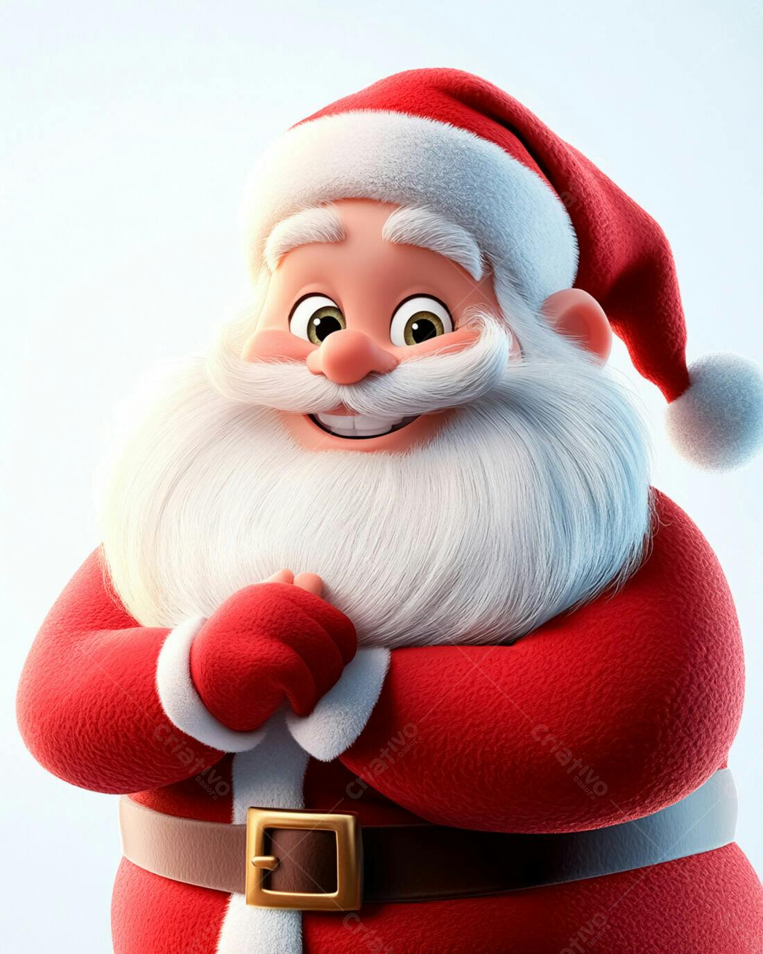 Papai Noel alegre Natal ilustração 3D