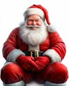 Image of santa claus sitting happy