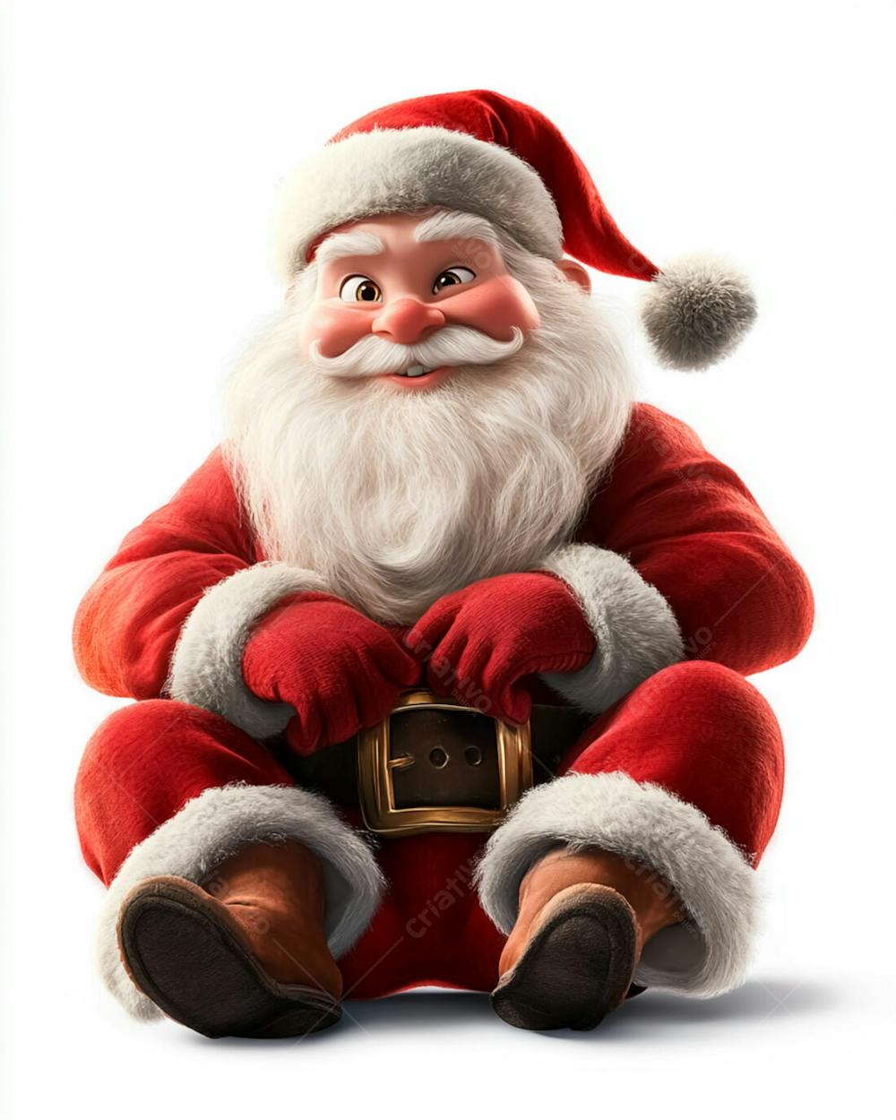 Imagem do papai noel sentado feliz - [download] 88211 | Criativo Dahora