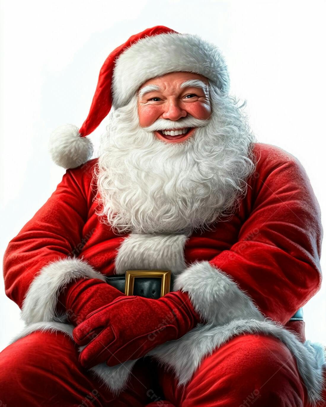 Papai Noel alegre Natal vermelho branco