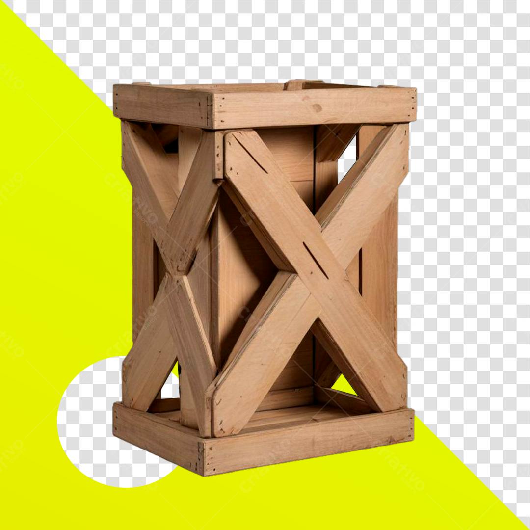 Icone Caixa de Madeira PNG com fundo transparente