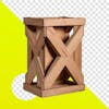 Wooden cube png