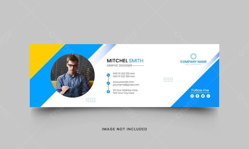 Email signature web banner template design