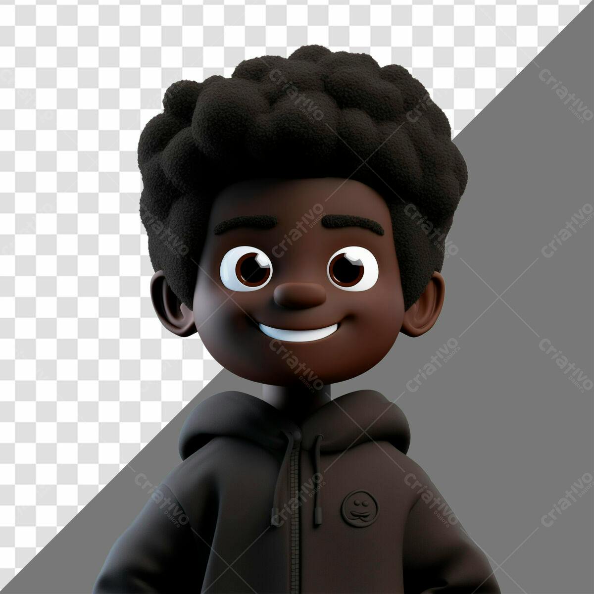Avatar Masculino Cartoon PSD Editável