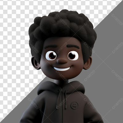 Personagem 3D Menino feliz
