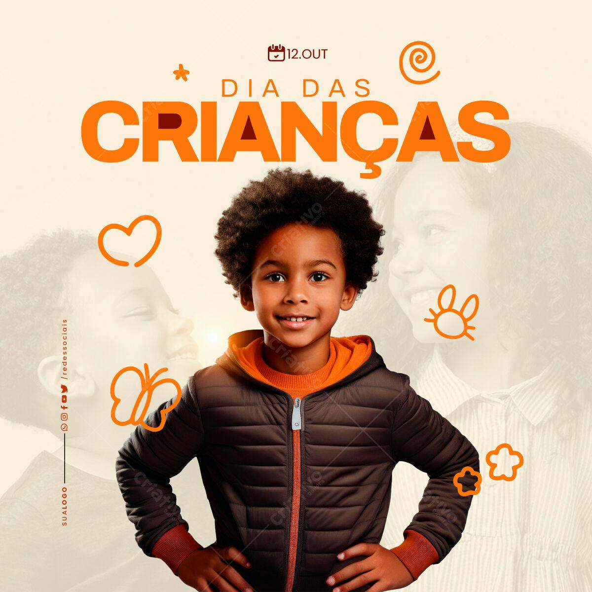 Flyer Dia das Crianças PSD Editável