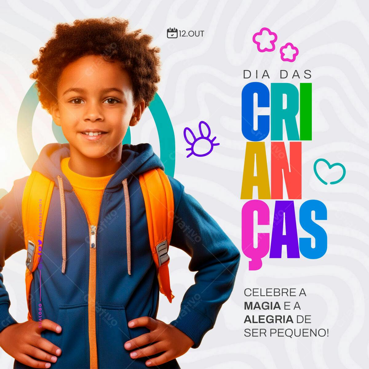 Post para Dia das Crianças PSD Editável