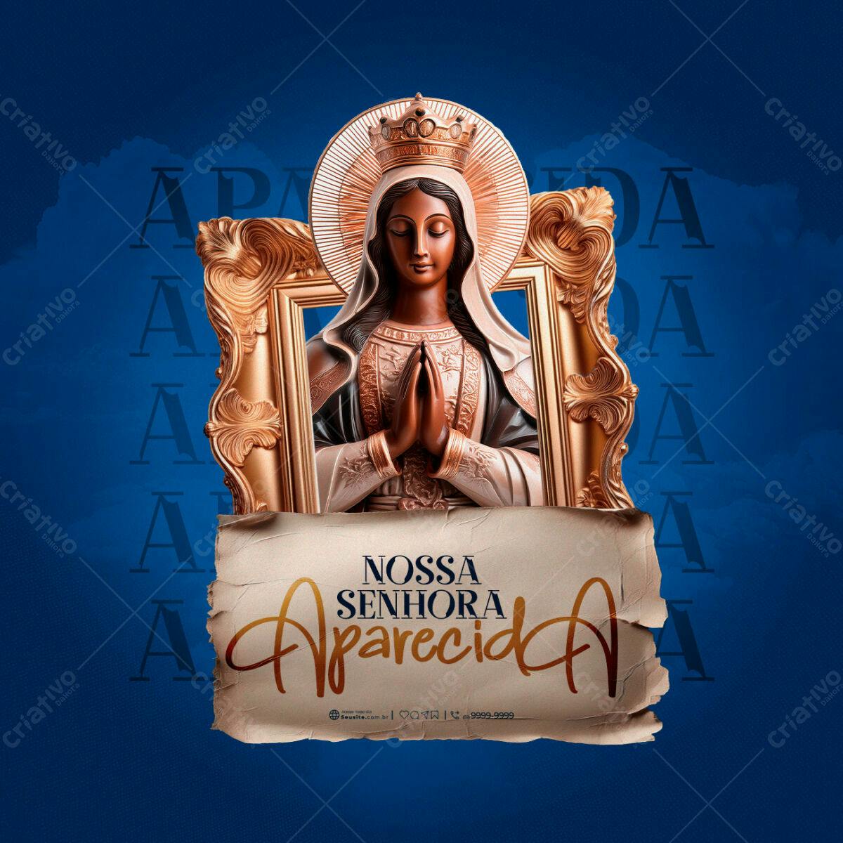 Flyer Nossa Senhora Aparecida PSD Editável